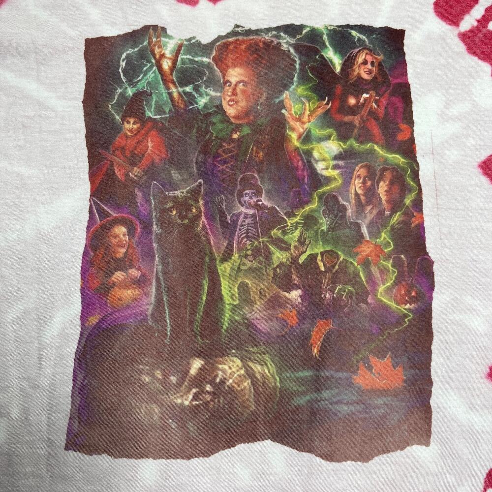 Hocus Pocus Red Bleached Tee Large